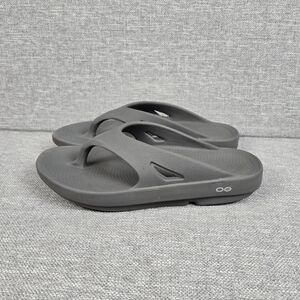 Oofos Ooriginal Recovery Sandals Gray Mens Sz 10